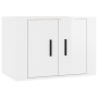 Set de muebles de TV 2 pzas madera contrachapada blanco brillo de vidaXL, Muebles TV - Ref: Foro24-3188392, Precio: 84,48 €, ...