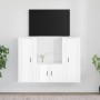 Set de muebles de TV 3 pzas madera contrachapada blanco brillo de vidaXL, Muebles TV - Ref: Foro24-3188744, Precio: 162,52 €,...