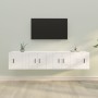 Set de muebles para TV 4 piezas madera contrachapada blanco de vidaXL, Muebles TV - Ref: Foro24-3188430, Precio: 125,48 €, De...