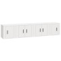 Set de muebles para TV 4 piezas madera contrachapada blanco de vidaXL, Muebles TV - Ref: Foro24-3188430, Precio: 125,48 €, De...