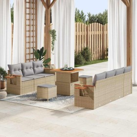 Conjunto de sofás de jardín con cojín 13 pcs Beige y Gris Claro en Sofás de exterior | Comprar online en Foru.es