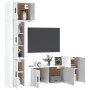 Set de muebles de TV 5 pzas madera contrachapada blanco brillo de vidaXL, Muebles TV - Ref: Foro24-3188624, Precio: 243,94 €,...