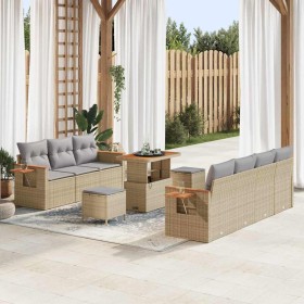 Conjunto de sofás de jardín con cojín 13 pcs Beige y Gris Claro en Sofás de exterior | Comprar online en Foru.es