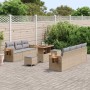 Conjunto de sofás de jardín con cojín 13 pcs Beige y Gris Claro en Sofás de exterior | Comprar online en Foru.es