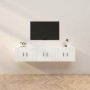 Muebles de TV de pared 3 uds blanco 57x34,5x40 cm de vidaXL, Muebles TV - Ref: Foro24-3188342, Precio: 111,47 €, Descuento: %