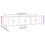 Muebles de TV de pared 3 uds blanco 57x34,5x40 cm de vidaXL, Muebles TV - Ref: Foro24-3188342, Precio: 111,47 €, Descuento: %
