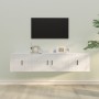 Set de muebles de TV 3 pzas madera contrachapada blanco brillo de vidaXL, Muebles TV - Ref: Foro24-3188416, Precio: 127,20 €,...