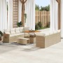 Conjunto de sofá de jardín con cojín Beige Poliratán en Sofás de exterior | Comprar online en Foru.es
