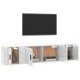 Set de muebles de TV 3 pzas madera contrachapada blanco brillo de vidaXL, Muebles TV - Ref: Foro24-3188416, Precio: 127,20 €,...
