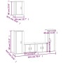 Set de muebles para TV 5 pzas madera contrachapada roble marrón de vidaXL, Muebles TV - Ref: Foro24-3188581, Precio: 216,77 €...