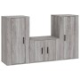 Set de muebles para TV 3 pzas madera contrachapada gris Sonoma de vidaXL, Muebles TV - Ref: Foro24-3188524, Precio: 144,90 €,...