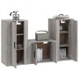 Set de muebles para TV 3 pzas madera contrachapada gris Sonoma de vidaXL, Muebles TV - Ref: Foro24-3188524, Precio: 144,90 €,...