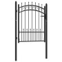 Puerta de valla con picos acero negro 100x125 cm de vidaXL, Puertas de jardín - Ref: Foro24-146389, Precio: 157,22 €, Descuen...
