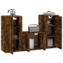 Set de muebles de TV 3 pzas madera contrachapada roble ahumado de vidaXL, Muebles TV - Ref: Foro24-3188523, Precio: 135,45 €,...