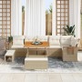 Conjunto de sofás de jardín con cojín 11 pcs Beige y Crema en Sofás de exterior | Comprar online en Foru.es