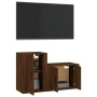Set de muebles para TV 2 pzas madera contrachapada roble marrón de vidaXL, Muebles TV - Ref: Foro24-3188397, Precio: 81,92 €,...