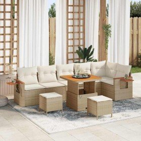 Conjunto de sofá de jardín con cojín Beige Poliratán en Sofás de exterior | Comprar online en Foru.es