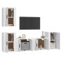 Set de muebles de TV 5 pzas madera contrachapada blanco brillo de vidaXL, Muebles TV - Ref: Foro24-3188568, Precio: 198,65 €,...
