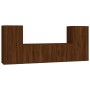 Set de muebles para TV 4 pzas madera contrachapada marrón roble de vidaXL, Muebles TV - Ref: Foro24-3188557, Precio: 179,39 €...