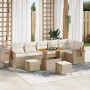 Conjunto de sofá de jardín con cojín Beige Poliratán en Sofás de exterior | Comprar online en Foru.es