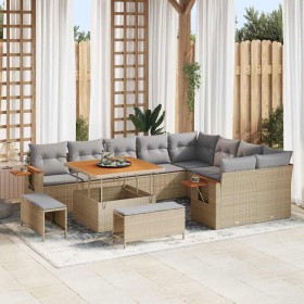 Conjunto de sofá de jardín con cojín Beige Poliratán en Sofás de exterior | Comprar online en Foru.es