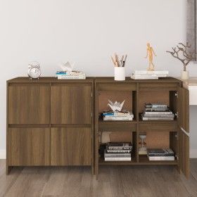 Aparadores 2 uds madera de ingeniería marrón roble 70x41x75 cm de vidaXL, Aparadores - Ref: Foro24-3098096, Precio: 140,29 €,...