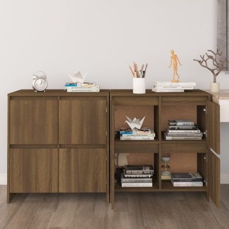 Aparadores 2 uds madera de ingeniería marrón roble 70x41x75 cm de vidaXL, Aparadores - Ref: Foro24-3098096, Precio: 140,29 €,...