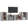 Set de muebles para TV 4 pzas madera contrachapada gris Sonoma de vidaXL, Muebles TV - Ref: Foro24-3188548, Precio: 158,85 €,...