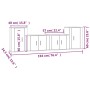 Set de muebles para TV 4 pzas madera contrachapada gris Sonoma de vidaXL, Muebles TV - Ref: Foro24-3188548, Precio: 158,85 €,...