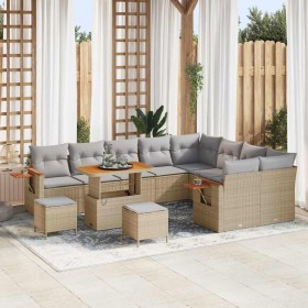 Conjunto de sofá de jardín con cojín Beige Poliratán en Sofás de exterior | Comprar online en Foru.es
