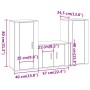 Set de muebles para TV 3 pzas madera contrachapada roble marrón de vidaXL, Muebles TV - Ref: Foro24-3188525, Precio: 140,64 €...