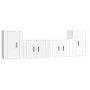 Set de muebles de TV 4 pzas madera contrachapada blanco brillo de vidaXL, Muebles TV - Ref: Foro24-3188544, Precio: 156,73 €,...