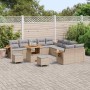Conjunto de sofás de jardín con cojín 17 pcs Beige y Gris Claro en Sofás de exterior | Comprar online en Foru.es