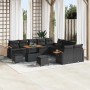 Conjunto de sofás de jardín 17 pcs Negro ratán sintético en Sofás de exterior | Comprar online en Foru.es