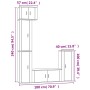 Set de muebles de TV 5 pzas madera contrachapada blanco brillo de vidaXL, Muebles TV - Ref: Foro24-3188800, Precio: 294,50 €,...