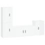 Set de muebles de TV 4 pzas madera contrachapada blanco brillo de vidaXL, Muebles TV - Ref: Foro24-3188600, Precio: 193,64 €,...