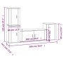 Set de muebles de TV 4 pzas madera contrachapada blanco brillo de vidaXL, Muebles TV - Ref: Foro24-3188600, Precio: 193,64 €,...