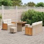 Conjunto de sofá de jardín con cojín Beige Poliratán en Sofás de exterior | Comprar online en Foru.es