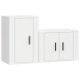 Set de muebles de TV 2 piezas madera contrachapada blanco de vidaXL, Muebles TV - Ref: Foro24-3188446, Precio: 76,82 €, Descu...