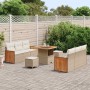 Conjunto de sofás de jardín con cojín 11 pcs Beige y Crema en Sofás de exterior | Comprar online en Foru.es