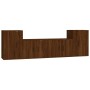 Set de muebles para TV 4 pzas madera contrachapada marrón roble de vidaXL, Muebles TV - Ref: Foro24-3188549, Precio: 151,56 €...