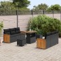 Conjunto de sofás de jardín 11 pcs Negro ratán sintético en Sofás de exterior | Comprar online en Foru.es