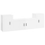 Set de muebles de TV 3 pzas madera contrachapada blanco brillo de vidaXL, Muebles TV - Ref: Foro24-3188512, Precio: 151,32 €,...