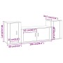 Set de muebles de TV 3 pzas madera contrachapada blanco brillo de vidaXL, Muebles TV - Ref: Foro24-3188512, Precio: 151,32 €,...