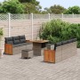 Conjunto de sofás de jardín 13 pcs Gris ratán sintético en Sofás de exterior | Comprar online en Foru.es