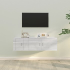 Set de muebles de TV 2 pzas madera contrachapada blanco brillo de vidaXL, Muebles TV - Ref: Foro24-3188424, Precio: 103,07 €,...