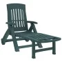 Folding lounger with green PP wheels by vidaXL, Loungers - Ref: Foro24-364697, Price: 141,45 €, Discount: %