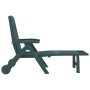 Tumbona plegable con ruedas PP verde de vidaXL, Tumbonas - Ref: Foro24-364697, Precio: 143,51 €, Descuento: %
