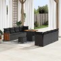 Conjunto de sofás de jardín 12 pcs Negro ratán sintético en Sofás de exterior | Comprar online en Foru.es