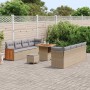 Conjunto de sofás de jardín con cojín 12 pcs Beige y Gris Claro en Sofás de exterior | Comprar online en Foru.es